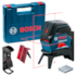 Nível Laser de Linhas GCL 2-15 com Alcance de até 15M Profissional com Gancho e Maleta - BOSCH-0601066E02