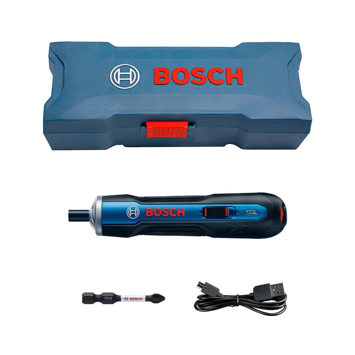 Parafusadeira à Bateria Go 3,6V com Carregador Bivolt e Maleta - BOSCH-06019H20E0