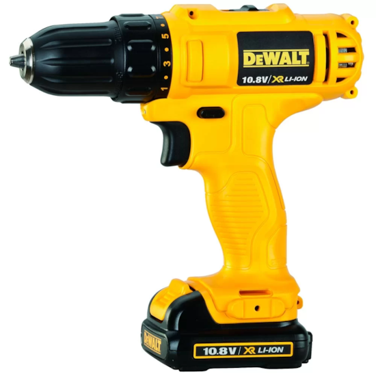 Parafusadeira/Furadeira a Bateria 10,8V Max Li-Ion 3/8 Pol. com Carregador 2 Bat. e Bolsa - DEWALT-DCD700C2