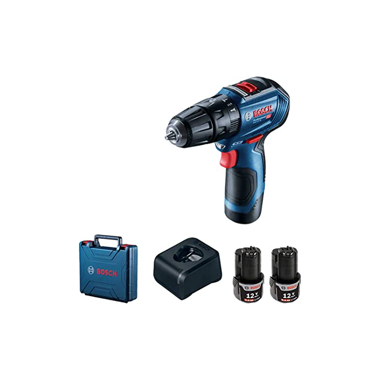 Parafusadeira/Furadeira A Bateria Brushless GSB 12V-30 Com Carregador E Bateria -BOSCH-06019G91E0000