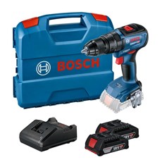 Parafusadeira/Furadeira Bosch Com Impacto GSB 18V-50 com Maleta + 2 Baterias BOSCH-06019H51E0-000