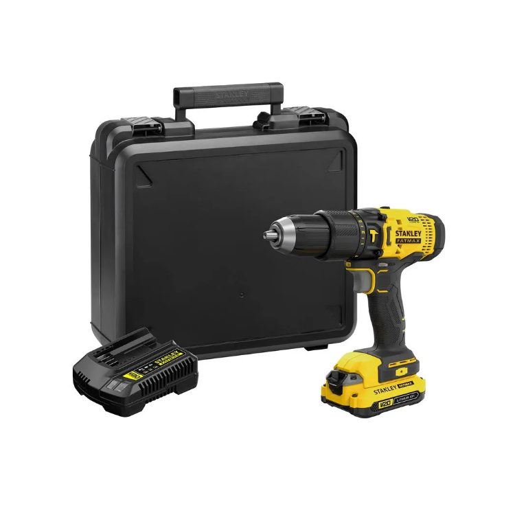 Parafusadeira / Furadeira de Impacto 1/2 (13mm) 20V Max Íon de Lítio 1 Bateria + 1 Carregador c/ Maleta - STANLEY-SCD711C1K-BR