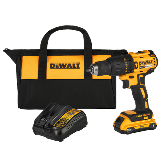 Parafusadeira/Furadeira de Impacto 1/2'' 220V com 1 Baterias 20V MAX Ion de Lítio 2.0Ah + Carregador Bivolt e Bolsa - DEWALT-DCD7781L1-BR