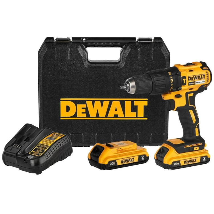 Parafusadeira/Furadeira De Impacto A Bateria 1/2'' 20V Com 1 Carregador + 2 Baterias - DEWALT-DCD7781D2BR