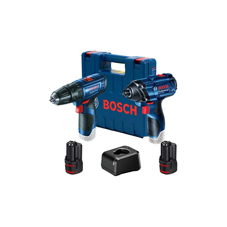 Parafusadeira/Furadeira GSB 120-LI + GDR120-LI Maleta Com 1 Carregador + 2 Baterias - BOSCH-06019G81E3