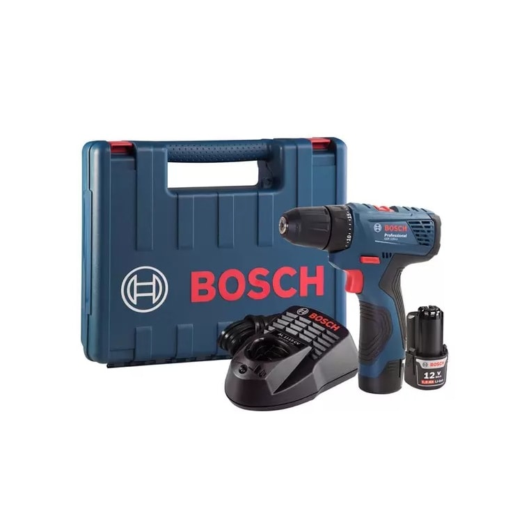 Parafusadeira/Furadeira GSR 10,8 V-LI 220V com Maleta e Bateria 12V + Carregador - BOSCH-06019920E