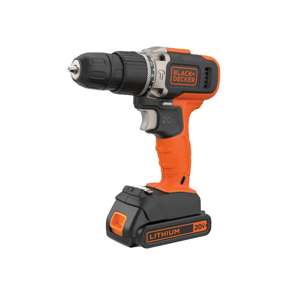 Parafusadeira / Furadeira Impacto 3/8" (10mm) 20V Íon de Litio, 2 Velocidades, Bivolt - BLACK&DECKER-BCD704C1-BR