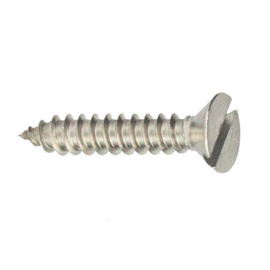 Parafuso Auto-Atarraxante Cabeça Chata c/ Fenda  3.5 X 16 Aço Inox A2 (1 Peça) BELENUS - AACH3.5X16A2