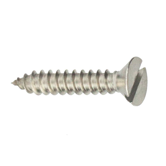 Parafuso Auto-Atarraxante Cabeça Chata c/ Fenda  3.5 X 22 Aço Inox A2 (1 Peça) BELENUS - AACH3.5X22A2