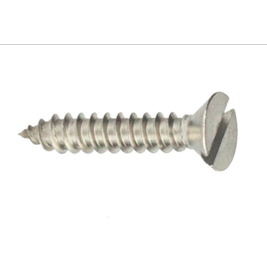 Parafuso Auto-Atarraxante Cabeça Chata c/ Fenda  3.5 X 25 Aço Inox A2 (1 Peça) BELENUS - AACH3.5X25A2