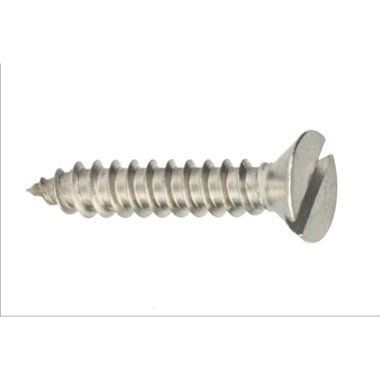 Parafuso Auto-Atarraxante Cabeça Chata c/ Fenda  3.5 X 32 Aço Inox A2 (1 Peça) BELENUS - AACH3.5X32A2