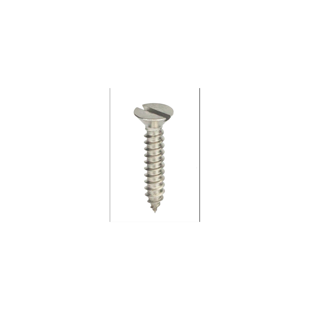 Parafuso Auto-Atarraxante Cabeça Chata c/ Fenda 3.5 X 9.5 Aço Inox A2 (1 Peça) BELENUS - AACH3.5X9.5A2