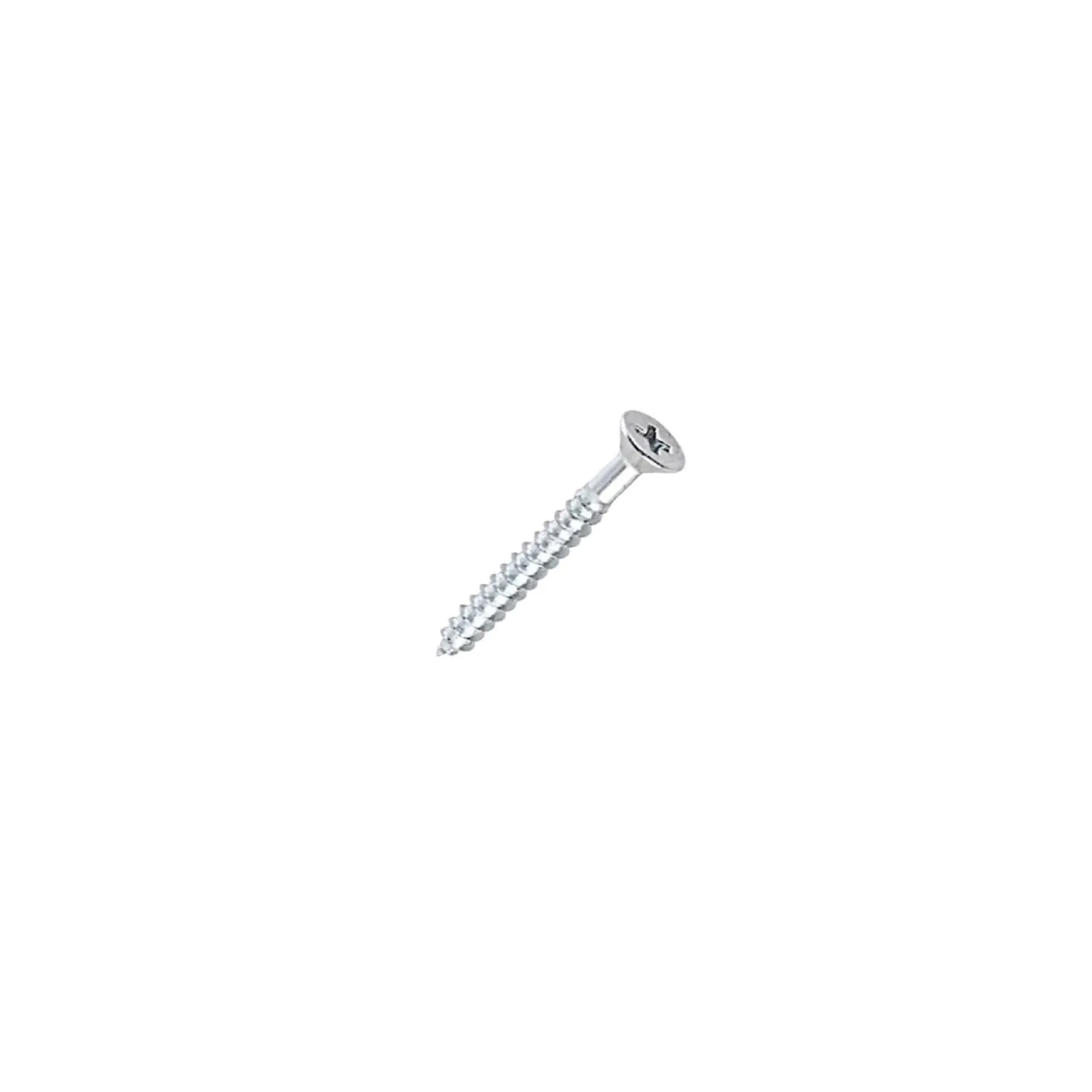 Parafuso Chipboard Phillips Cabeça Chata 4.0 x 25 Zincado Branco (1 Peça)- BELENUS-CHIPCH4.1X25ZI