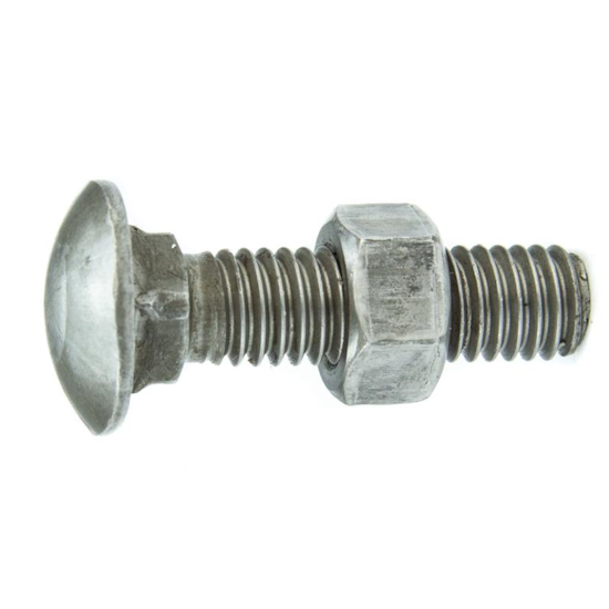 Parafuso Francês BSW 1/2-12 x 14" Aço Carbono Grau 2 Polido com Porca – BELENUS-FR1/2X14WPL