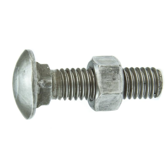 Parafuso Francês BSW 1/2-12 x 2.1/2" Aço Carbono Grau 2 Polido com Porca – BELENUS-FR1/2X2-1/2WPL
