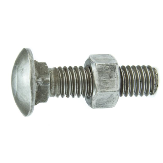Parafuso Francês NC 1/4-20 x 1.1/4" Aço Carbono Grau 2 Polido com Porca – BELENUS-FR1/4X1-1/4PL