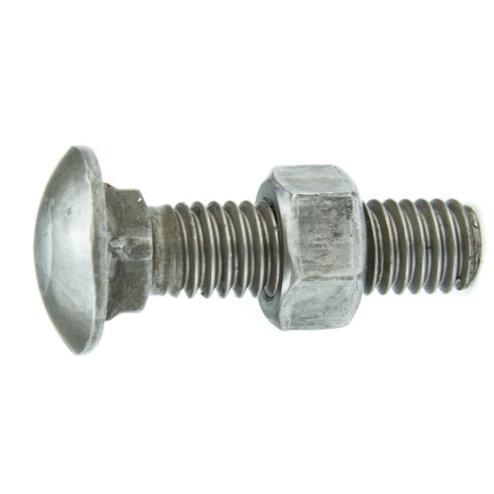 Parafuso Francês NC 1/4-20 x 1" Aço Carbono Grau 2 Polido com Porca – BELENUS-FR1/4X1PL