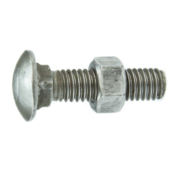 Parafuso Francês NC 1/4-20 x 2.1/2" Aço Carbono Grau 2 Polido com Porca – BELENUS-FR1/4X2-1/2PL