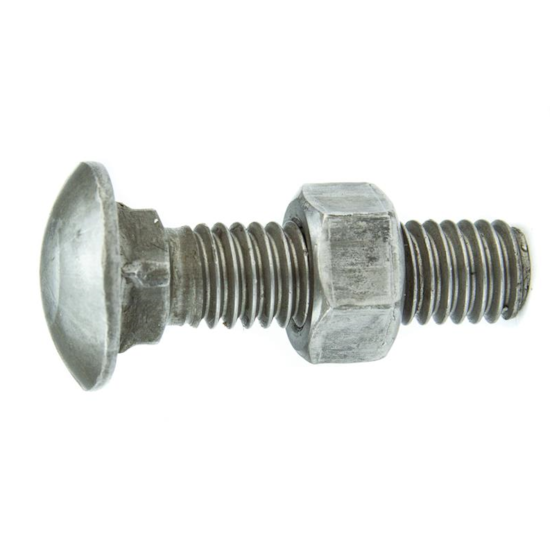Parafuso Francês NC 1/4-20 x 2.1/4" Aço Carbono Grau 2 Polido com Porca – BELENUS-FR1/4X2-1/4PL