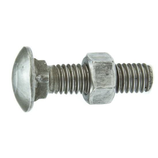 Parafuso Francês NC 1/4-20 x 3/4" Aço Carbono Grau 2 Polido com Porca – BELENUS-FR1/4X3/4PL