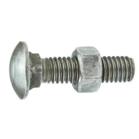 Parafuso Francês NC 3/16-24 x 3/4" Aço Carbono Grau 2 Polido com Porca (1 Peça) - BELENUS-FR3/16X3/4PL