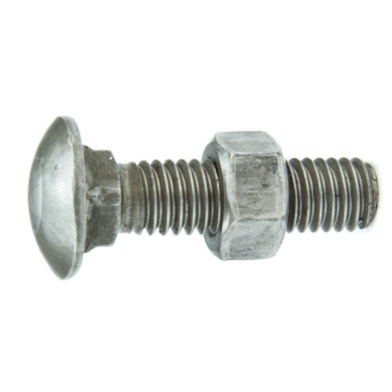 Parafuso Francês NC 3/8-16 x 1.3/4" Aço Carbono Grau 2 Polido com Porca – BELENUS-FR3/8X1-3/4PL
