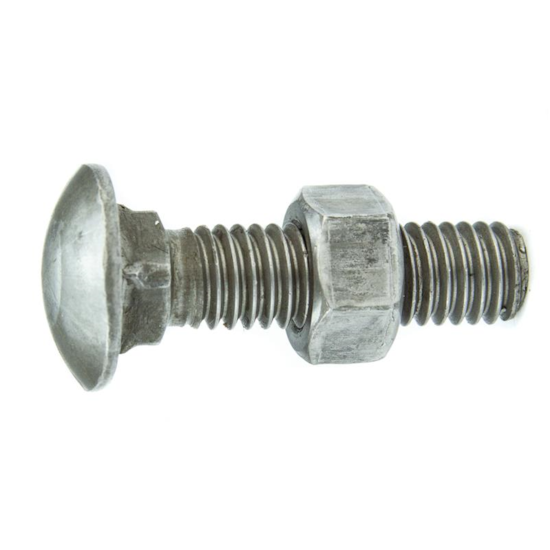 Parafuso Francês NC 3/8-16 x 1" Aço Carbono Grau 2 Polido com Porca – BELENUS-FR3/8X1PL