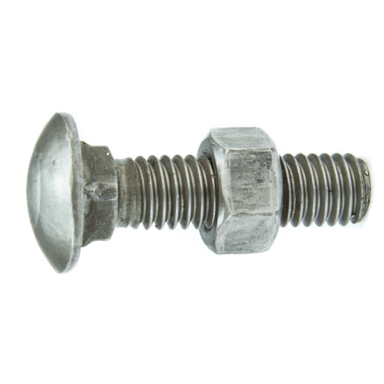 Parafuso Francês NC 3/8-16 x 2.1/2" Aço Carbono Grau 2 Polido com Porca – BELENUS-FR3/8X2-1/2PL