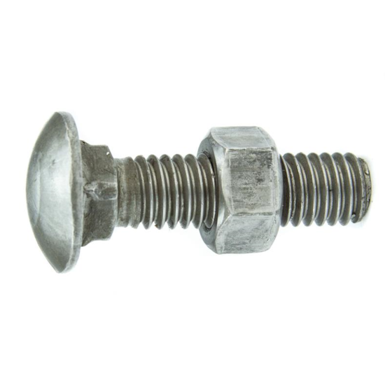 Parafuso Francês NC 3/8-16 x 2.3/4" Aço Carbono Grau 2 Polido com Porca – BELENUS-FR3/8X2-3/4PL