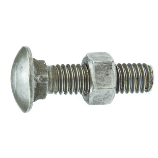 Parafuso Francês NC 3/8-16 x 3.1/2" Aço Carbono Grau 2 Polido com Porca – BELENUS-FR3/8X3-1/2PL