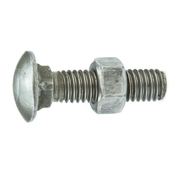 Parafuso Francês NC 3/8-16 x 7.1/2" Aço Carbono Grau 2 Polido com Porca – BELENUS-FR3/8X7-1/2PL