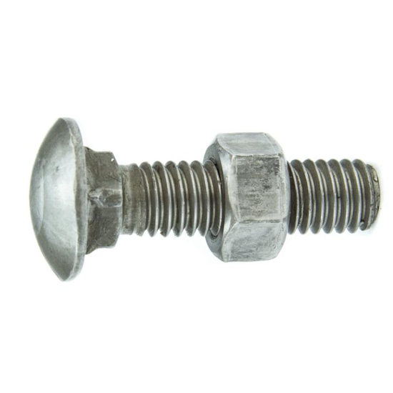 Parafuso Francês NC 5/16-18 x 1.1/4" Aço Carbono Grau 2 Polido com Porca – BELENUS-FR5/16X1-1/4PL