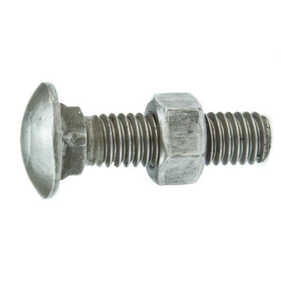Parafuso Francês NC 5/16-18 x 2.1/4" Aço Carbono Grau 2 Polido com Porca – BELENUS-FR5/16X2-1/4PL