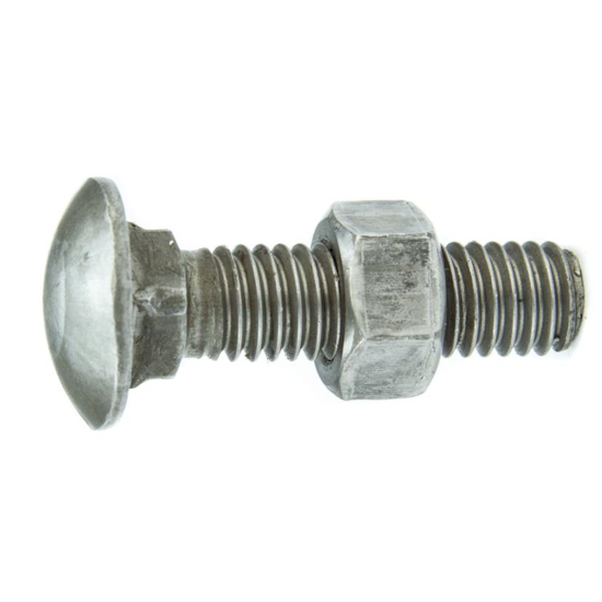 Parafuso Francês NC 7/16-14 x 1.1/2" Aço Carbono Grau 2 Polido com Porca – BELENUS-FR7/16X1-1/2PL