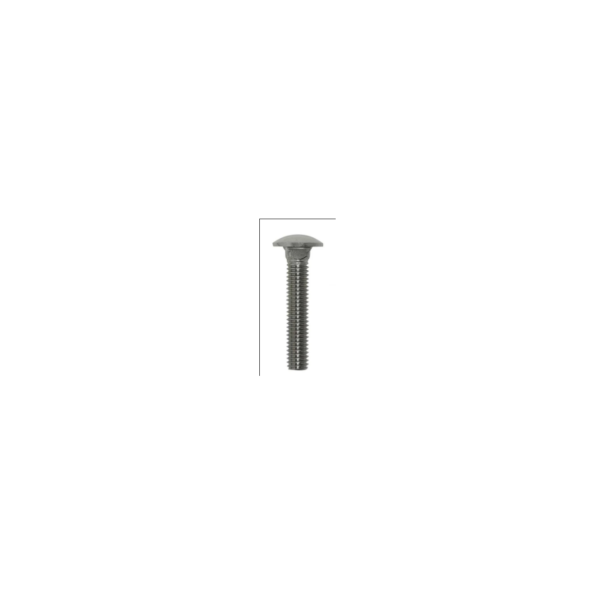 Parafuso Francês sem Porca MA 10 X 35 Aço Inox A2 Passivado (1 Peça) - BELENUS - FRSP10X35A2