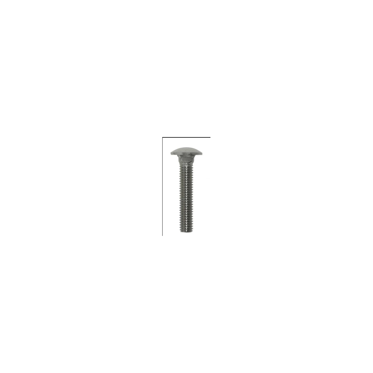 Parafuso Francês sem Porca MA 10 X 60 Aço Inox A2 Passivado (1 Peça) - BELENUS - FRSP10X60A2