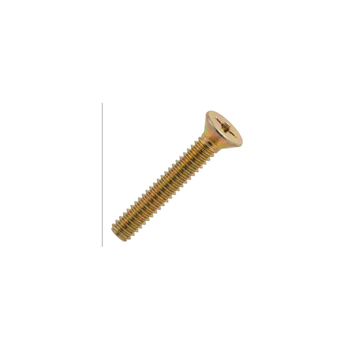 Parafuso Rosca Máquina Cabeça Chata Fenda 8 x 21 Bicromatizado (1 Peça) - BELENUS-RMCH8X21BC