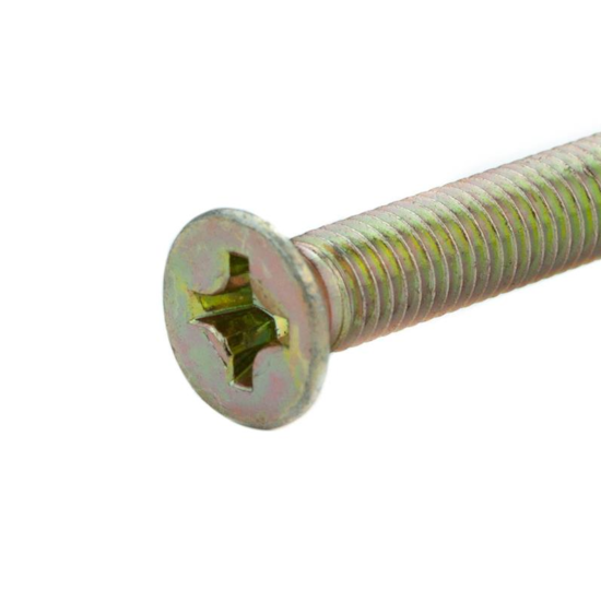 Parafuso Rosca Máquina Cabeça Chata Fenda Phillips 3 X 11 Bicromatizado (1 Peça) - BELENUS-RMCHPH3X11BC