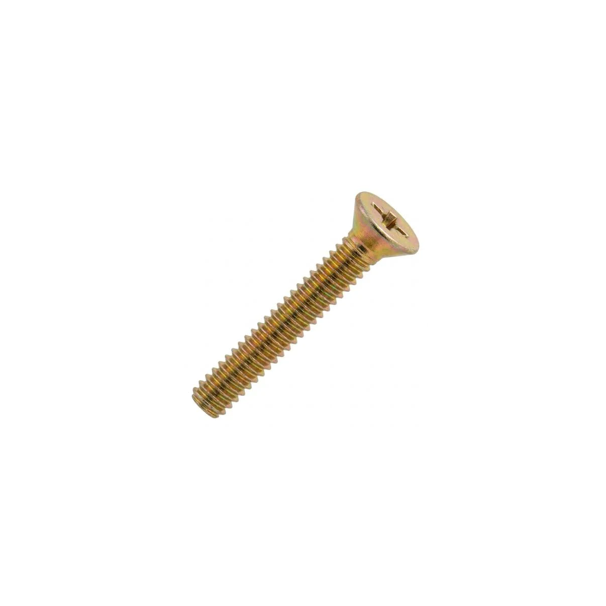 Parafuso Rosca Máquina Cabeça Chata Fenda Phillips 3 X 8 Bicromatizado (1 Peça) - BELENUS-RMCHPH3X8BC