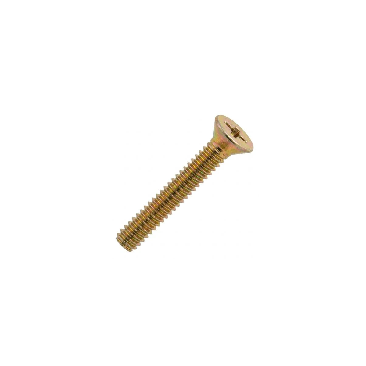 Parafuso Rosca Máquina Cabeça Chata Fenda Phillips 4 X 25 Bicromatizado (1 Peça) - BELENUS-RMCHPH4X25BC