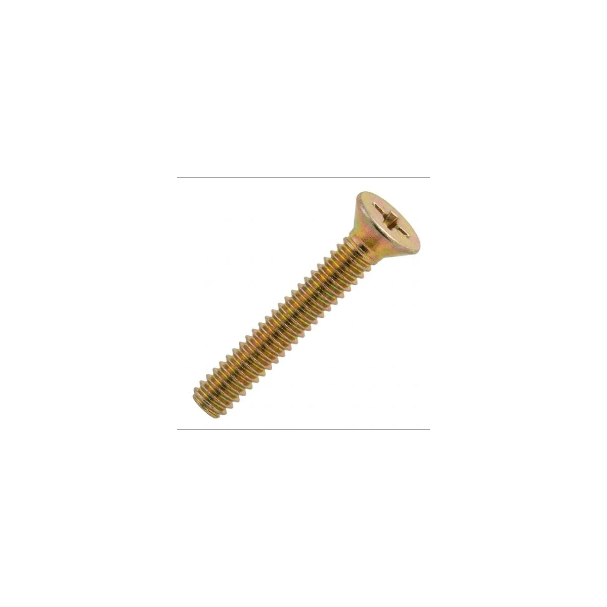 Parafuso Rosca Máquina Cabeça Chata Fenda Phillips 5 X 8 Bicromatizado (1 Peça) - BELENUS-RMCHPH5X8BC