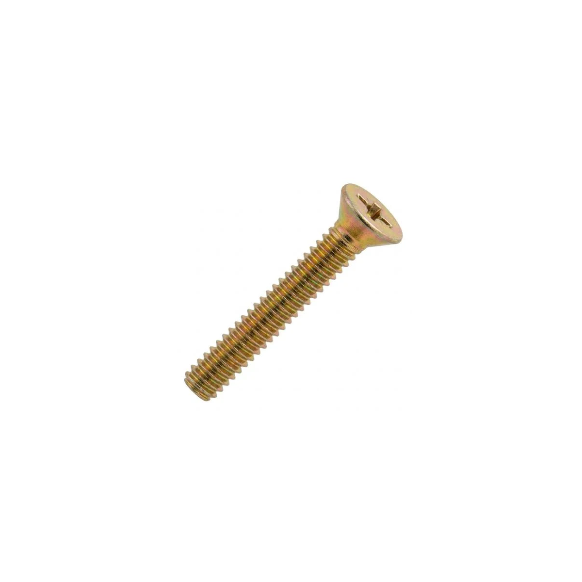 Parafuso Rosca Máquina Cabeça Chata Fenda Phillips 6 X 12 Bicromatizado (1 Peça) - BELENUS-RMCHPH6X12BC