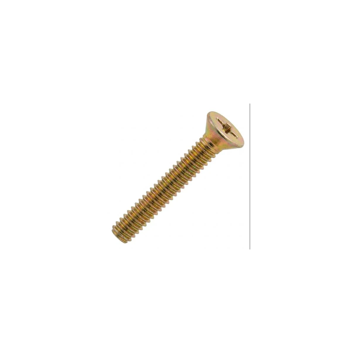 Parafuso Rosca Máquina Cabeça Chata Fenda Phillips 6 X 31 Bicromatizado (1 Peça) - BELENUS-RMCHPH6X31BC
