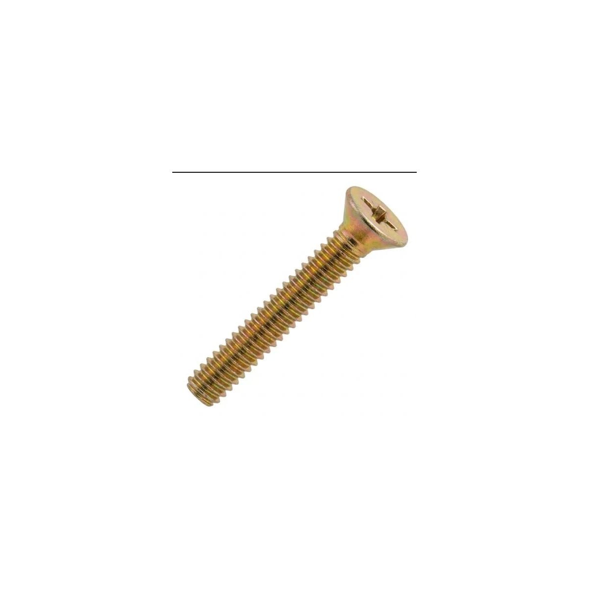 Parafuso Rosca Máquina Cabeça Chata Fenda Phillips 6 X 35 Bicromatizado (1 Peça) - BELENUS-RMCHPH6X35BC