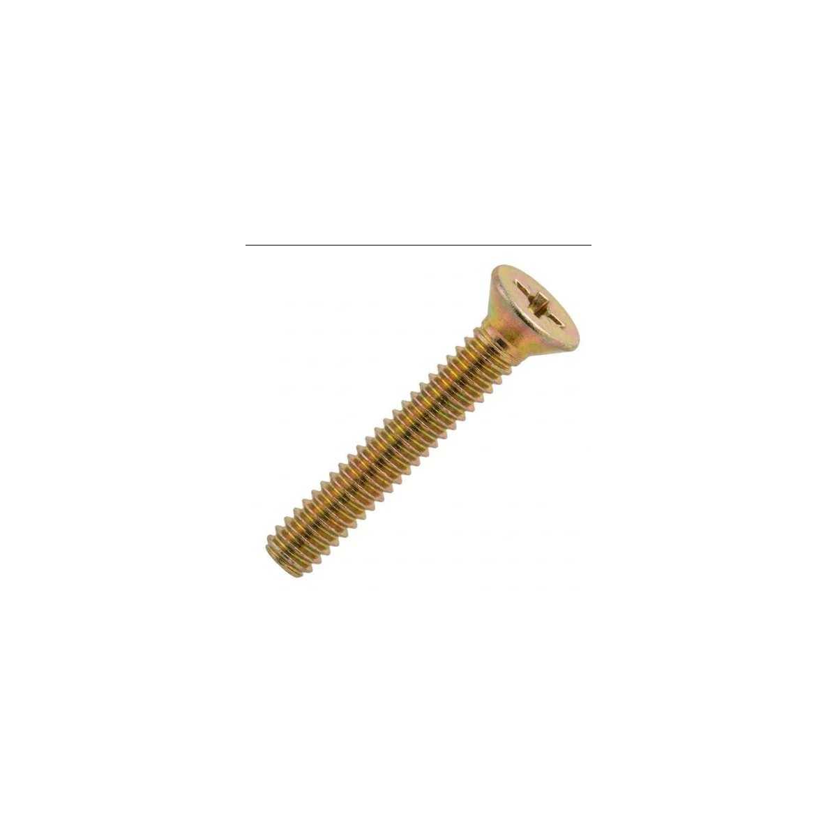 Parafuso Rosca Máquina Cabeça Chata Fenda Phillips 6 X 41 Bicromatizado (1 Peça) - BELENUS-RMCHPH6X41BC