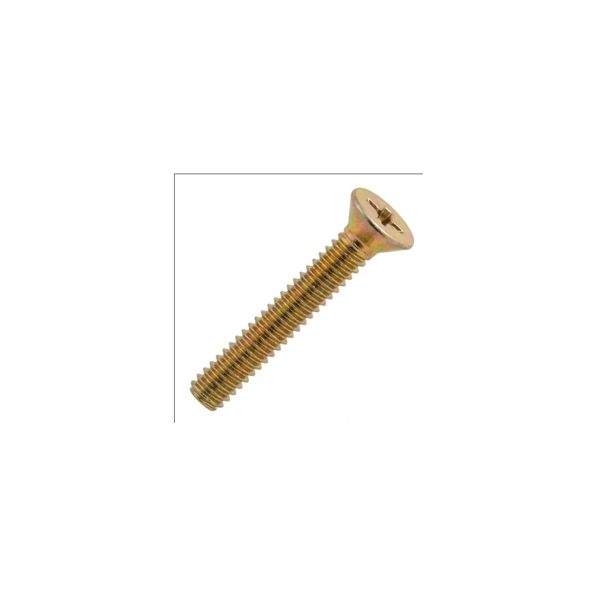 Parafuso Rosca Máquina Cabeça Chata Fenda Phillips 8 X 35 Bicromatizado (1 Peça) - BELENUS-RMCHPH8X35BC