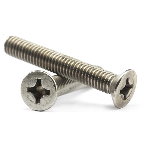 Parafuso Rosca Maquina Cabeça Chata Phillips MA 6 X 20 Aço Inox A2 (1 Peça) BELENUS - RMCHPZ6X20A2