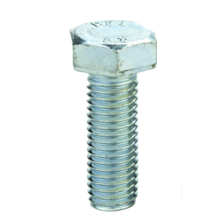 Parafuso Sextavado Rosca Inteira M10-1.50 X 20 (1 Peça) - Aço Carbono Zincado Branco Classe 5.8 - BELENUS - SXRI10X20ZI