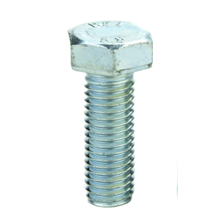 Parafuso Sextavado Rosca Inteira M10-1.50 X 35 (1 Peça) - Aço Carbono Zincado Branco Classe 5.8 - BELENUS - SXRI10X35ZI