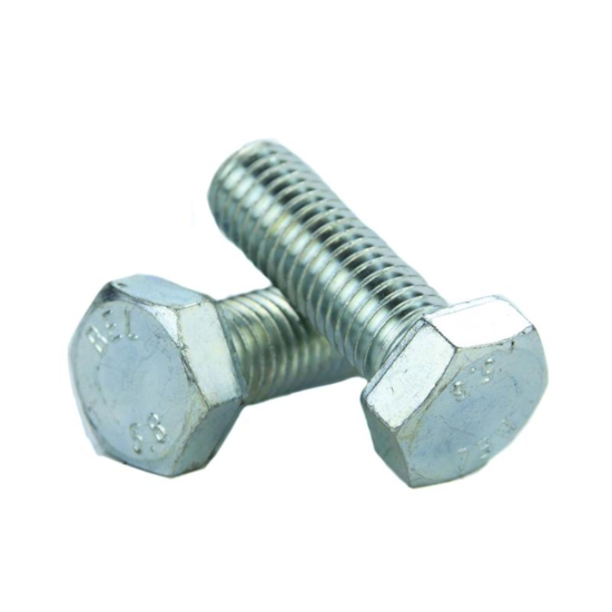 Parafuso Sextavado Rosca Inteira M12-1.75 X 40 (1 Peça) - Aço Carbono Zincado Branco Classe 5.8 - BELENUS - SXRI12X40ZI